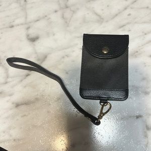 Black Phone Wallet Wristlet NEW